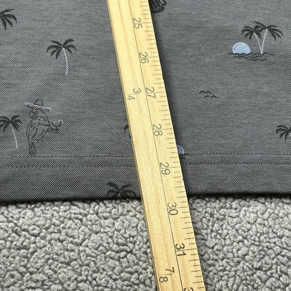 Travis Mathew Polo Shirt Mens Large Gray Priest Lake Golf Course Beer Palm Print - Picture 15 of 15